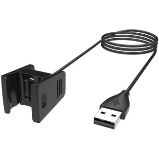 Case2go Case2go - Oplaadkabel geschikt voor Fitbit Charge 2 - USB-kabel - 1.0 meter - Zwart