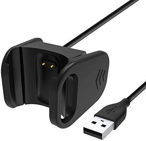 Case2go - Oplaadkabel geschikt voor Fitbit Charge 3 - USB-kabel - 1.0 meter - Zwart afbeelding