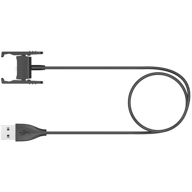 2-Pack - Case2go - Oplaadkabel geschikt voor Fitbit Charge 2 - USB-kabel - 1.0 meter - Zwart