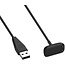 Case2go - Oplaadkabel geschikt voor Fitbit Charge 5 / Fitbit Luxe - USB-kabel - 1.0 meter - Zwart