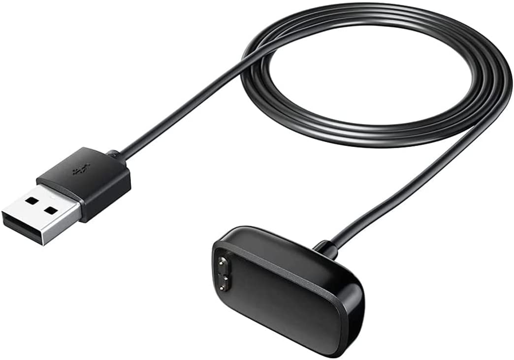 Case2go - Oplaadkabel geschikt voor Fitbit Charge 5 / Fitbit Luxe - USB-kabel - 1.0 meter - Zwart | Case2go.nl