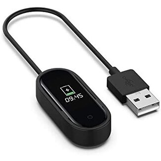 Case2go Case2go - Oplaadkabel geschikt voor Xiaomi Mi Band 4 - USB-kabel - 0.20 meter - Zwart