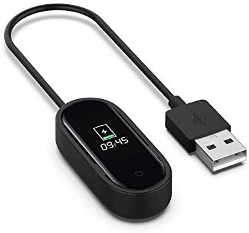 Case2go - Oplaadkabel geschikt voor Xiaomi Mi Band 4 - USB-kabel - 0.20 meter - Zwart afbeelding