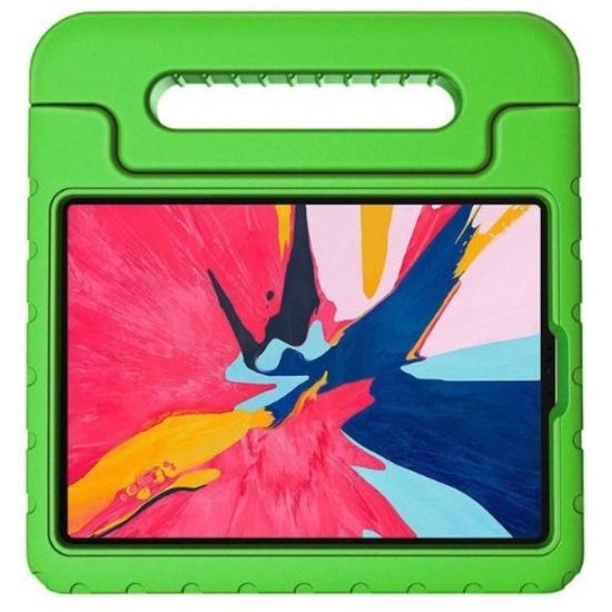 Tablet hoes geschikt voor Apple iPad Pro 12.9 (2020) - Kinderhoes met handvat - Schokbestendige Kids cover - Groen afbeelding