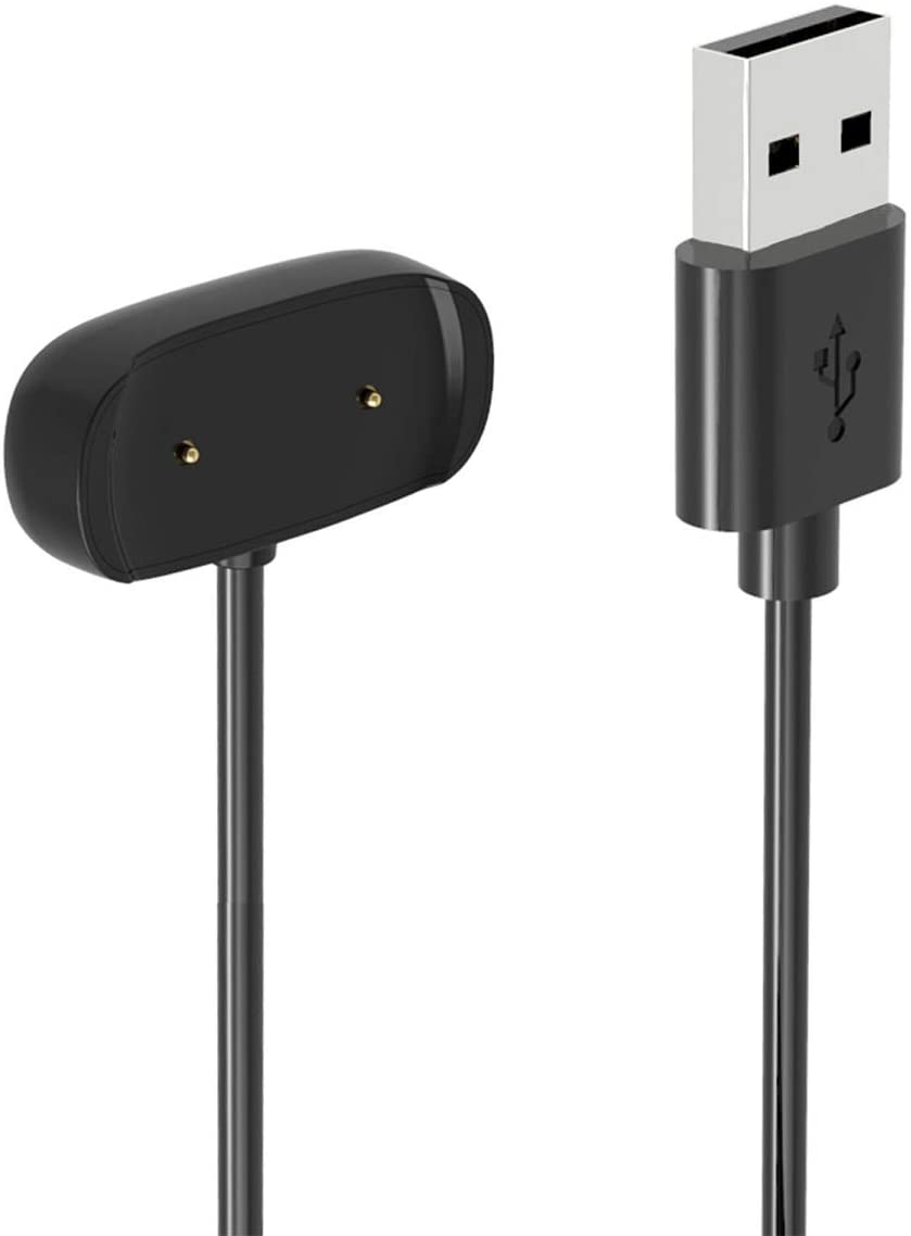 Case2go - Oplaadkabel geschikt voor Huami Amazfit GTR3 / GTS3 / GTR3 PRO - USB-kabel - 1.00 meter - Zwart afbeelding