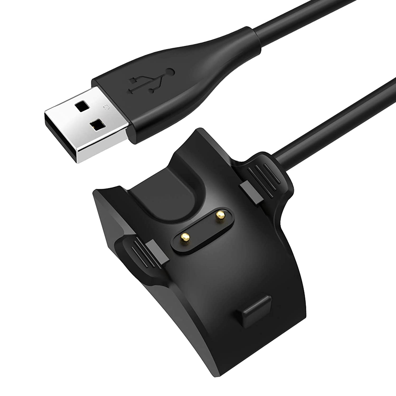 Case2go - Oplaadkabel geschikt voor Huawei Band 2 / 3 / 3 Pro / 4 / 4 Pro - USB-kabel - 1.00 meter - Zwart afbeelding