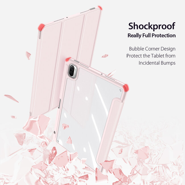 Dux Ducis - Tablet hoes geschikt voor xiaomi pad 5 / 5 Pro - Toby Series - Tri-Fold Book Case - Roze