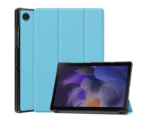Tegenstander Verkleuren Persoonlijk Case2go Tablet hoes voor Samsung Galaxy Tab A8 (2022 & 2021) tri-fold hoes  met auto/wake functie - 10.5 inch - Licht Blauw | Case2go.nl