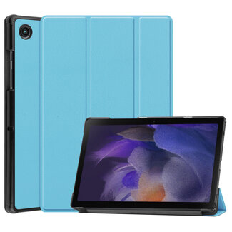 Case2go Tablet hoes geschikt voor Samsung Galaxy Tab A8 (2022 &amp; 2021) tri-fold hoes met auto/wake functie - 10.5 inch - Licht Blauw