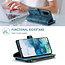 CaseMe - Telefoonhoesje geschikt voor Samsung Galaxy S20 Plus - Wallet Book Case met ritssluiting - Magneetsluiting - Blauw