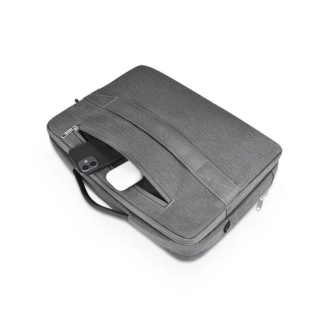 WIWU - Laptoptas- Laptoptas geschikt voor MacBook - Laptophoes- 15.4 Inch - Laptop Sleeve- Laptop Tas- Pilot Handbag - Grijs