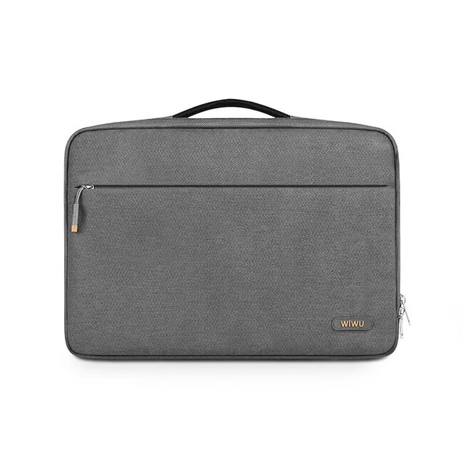 WIWU - Laptoptas- Laptoptas geschikt voor MacBook - Laptophoes- 15.4 Inch - Laptop Sleeve- Laptop Tas- Pilot Handbag - Grijs