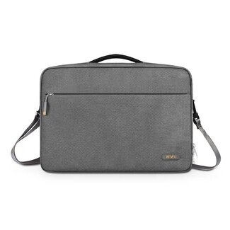 WIWU WIWU - Laptoptas- Laptoptas geschikt voor MacBook - Laptophoes- 15.4 Inch - Laptop Sleeve- Laptop Tas- Pilot Handbag - Grijs