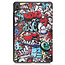 Case2go - Tablet hoes geschikt voor Nokia T20 (2021) - 10.4 Inch - Tri-Fold Book Case - Graffiti