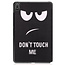 Case2go - Tablet hoes geschikt voor Nokia T20 (2021) - 10.4 Inch - Tri-Fold Book Case - Don’t touch me