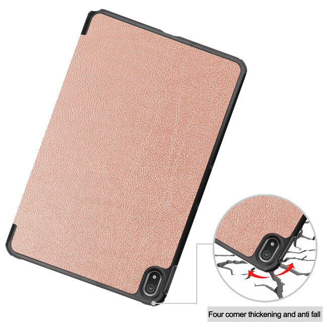 Case2go - Tablet hoes geschikt voor Nokia T20 (2021) - 10.4 Inch - Tri-Fold Book Case - Rosé-Goud