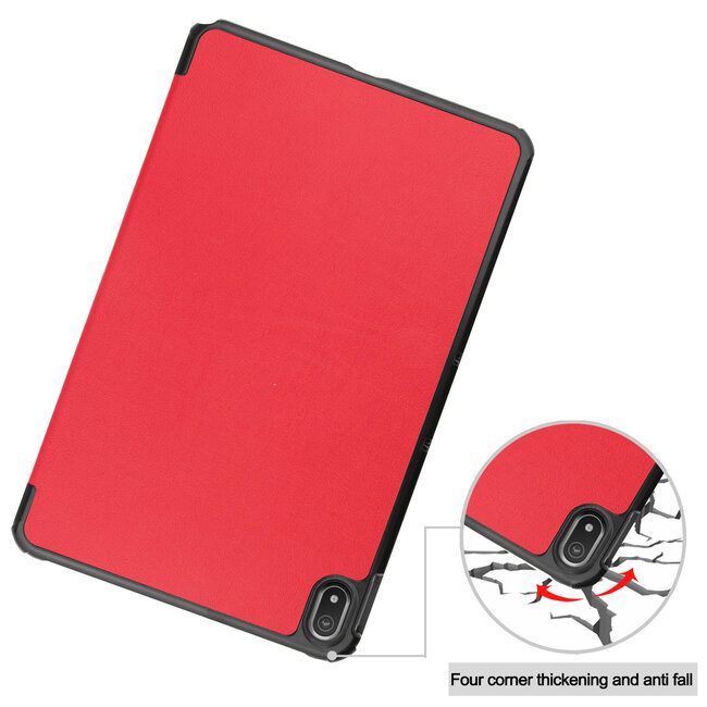 Case2go - Tablet hoes geschikt voor Nokia T20 (2021) - 10.4 Inch - Tri-Fold Book Case - Rood