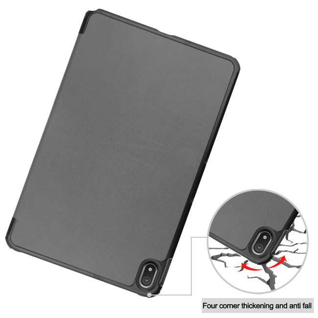 Case2go - Tablet hoes geschikt voor Nokia T20 (2021) - 10.4 Inch - Tri-Fold Book Case - Grijs
