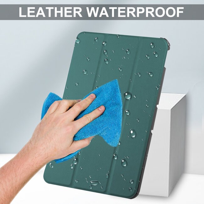 Case2go - Tablet hoes geschikt voor Nokia T20 (2021) - 10.4 Inch - Tri-Fold Book Case - Donker Groen