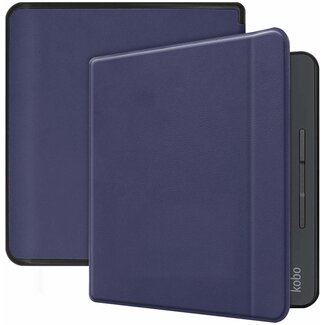 Case2go Case2go - E-reader Hoes geschikt voor Kobo Forma - Flip Cover Book Case - Donker Blauw