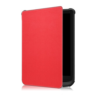 Case2go Case2go - E-reader Hoes geschikt voor PocketBook Basic 4 - Sleepcover - Auto/Wake functie - Magnetische sluiting - Rood