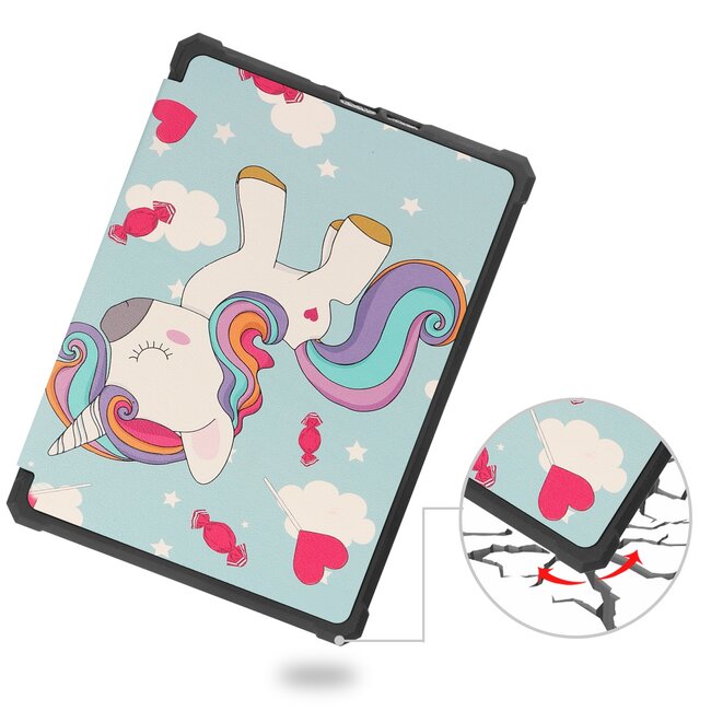 Case2go - E-reader Hoes geschikt voor Amazon Kindle Paperwhite 2021 - Sleepcover - Auto/Wake functie - Magnetische sluiting - Eenhoorn