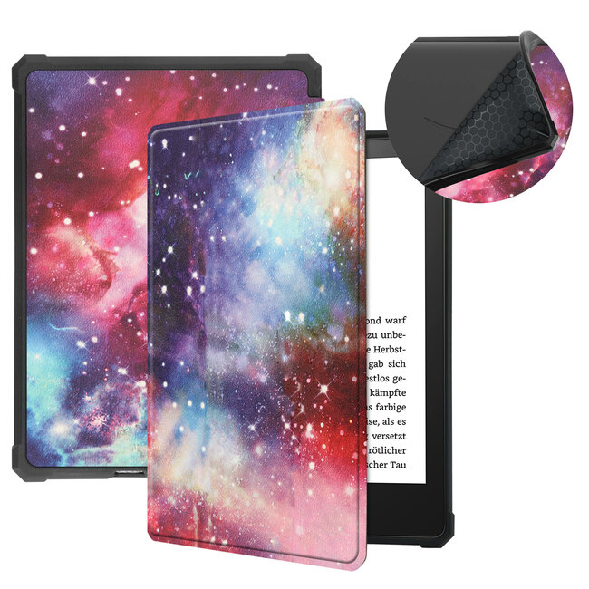 Case2go - E-reader Hoes geschikt voor Amazon Kindle Paperwhite 2021 - Sleepcover - Auto/Wake functie - Magnetische sluiting - Galaxy
