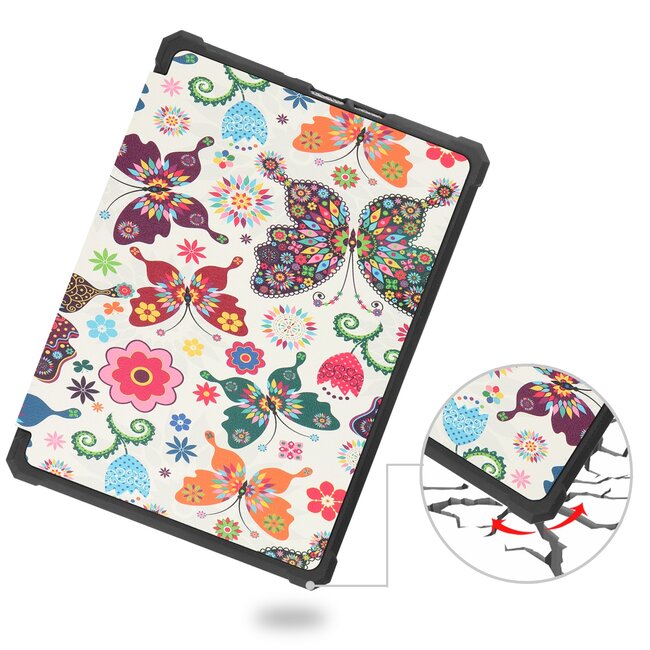 Case2go - E-reader Hoes geschikt voor Amazon Kindle Paperwhite 2021 - Sleepcover - Auto/Wake functie - Magnetische sluiting - Vlinders