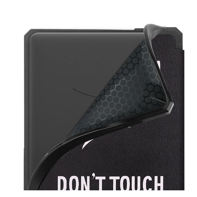 Case2go - E-reader Hoes geschikt voor Amazon Kindle Paperwhite 2021 - Sleepcover - Auto/Wake functie - Magnetische sluiting - Don't Touch Me