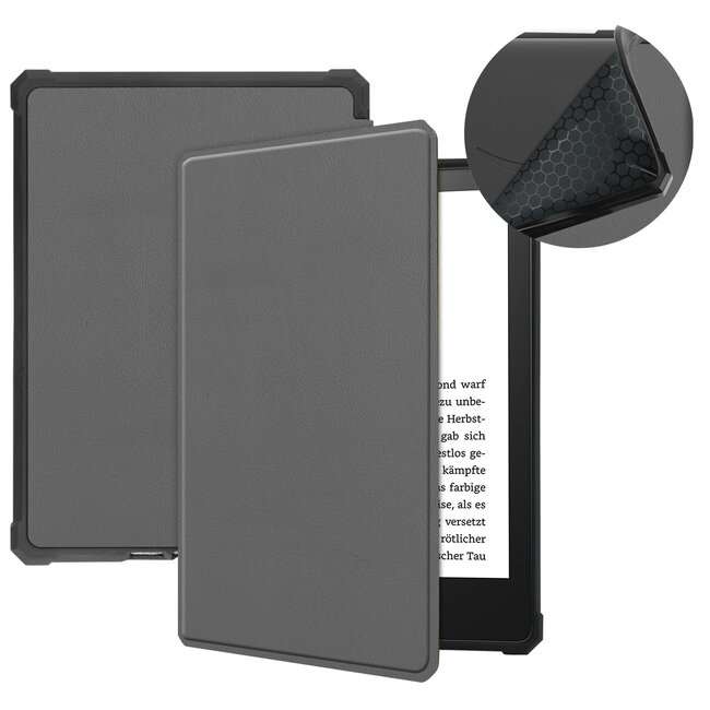 Case2go - E-reader Hoes geschikt voor Amazon Kindle Paperwhite 2021 - Sleepcover - Auto/Wake functie - Magnetische sluiting - Grijs