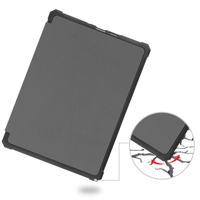 Case2go - E-reader Hoes geschikt voor Amazon Kindle Paperwhite 2021 - Sleepcover - Auto/Wake functie - Magnetische sluiting - Grijs