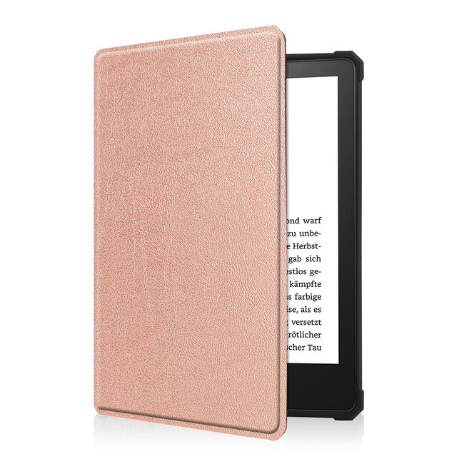 Case2go - E-reader Hoes geschikt voor Amazon Kindle Paperwhite 2021 - Sleepcover - Auto/Wake functie - Magnetische sluiting - Rosé Goud