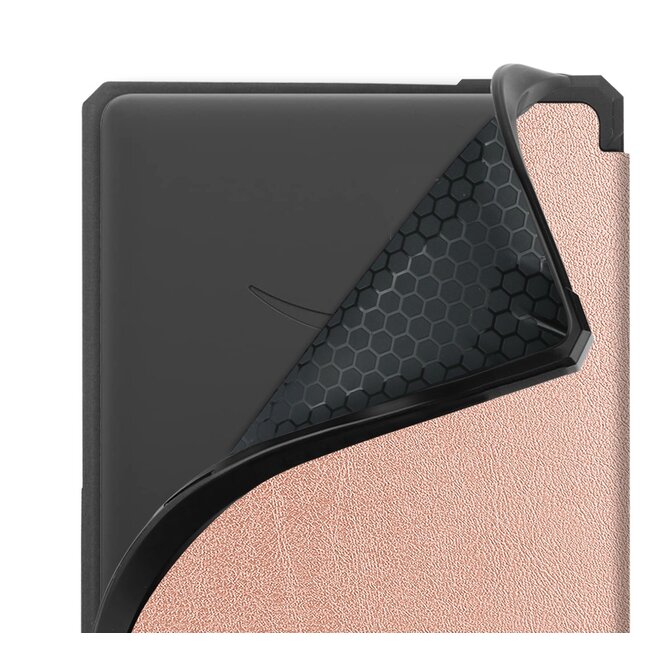 Case2go - E-reader Hoes geschikt voor Amazon Kindle Paperwhite 2021 - Sleepcover - Auto/Wake functie - Magnetische sluiting - Rosé Goud