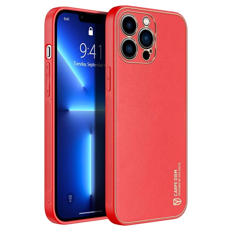 Dux Ducis - Hoesje geschikt voor  iPhone 13 Pro - Yolo Series - Rood afbeelding