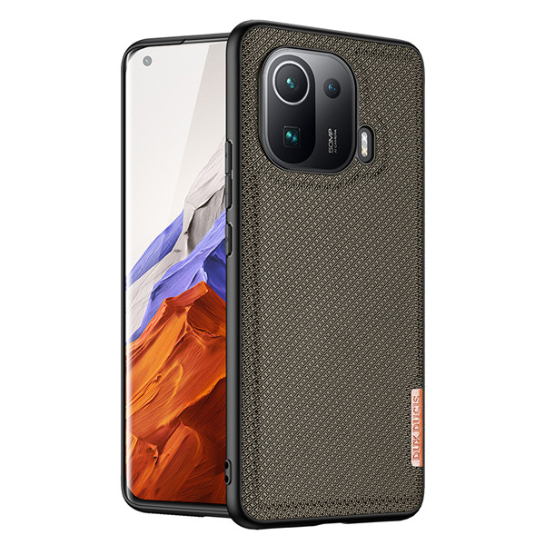 Dux Ducis - Hoesje geschikt voor Xiaomi Mi 11 Pro - Fino Series - Back Cover - Donker Groen afbeelding