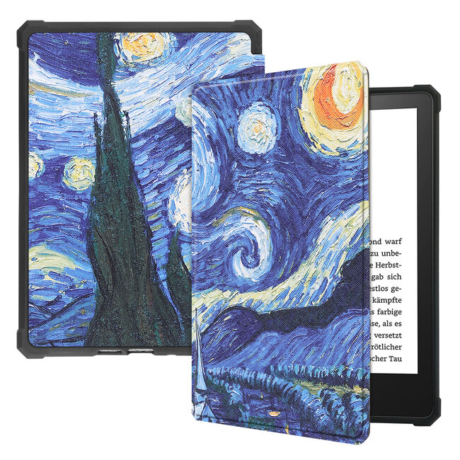 Case2go - E-reader Hoes geschikt voor Amazon Kindle Paperwhite 2021 - Sleepcover - Auto/Wake functie - Magnetische sluiting - Sterrenhemel