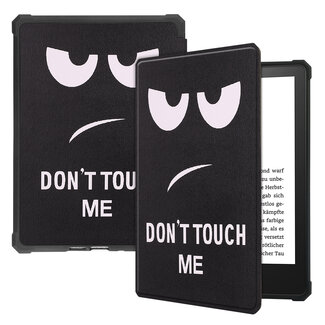 Case2go Case2go - E-reader Hoes geschikt voor Amazon Kindle Paperwhite 2021 - Sleepcover - Auto/Wake functie - Magnetische sluiting - Don't Touch Me