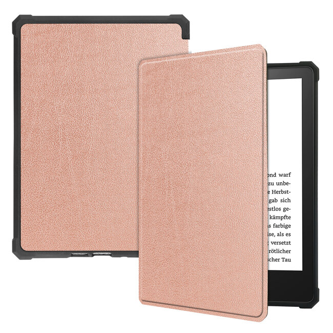 Case2go - E-reader Hoes geschikt voor Amazon Kindle Paperwhite 2021 - Sleepcover - Auto/Wake functie - Magnetische sluiting - Rosé Goud