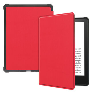 Case2go Case2go - E-reader Hoes geschikt voor Amazon Kindle Paperwhite 2021 - Sleepcover - Auto/Wake functie - Magnetische sluiting - Rood