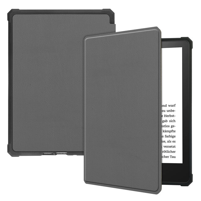 Case2go - E-reader Hoes geschikt voor Amazon Kindle Paperwhite 2021 - Sleepcover - Auto/Wake functie - Magnetische sluiting - Grijs