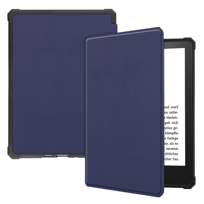 Case2go - E-reader Hoes geschikt voor Amazon Kindle Paperwhite 2021 - Sleepcover - Auto/Wake functie - Magnetische sluiting - Donker Blauw