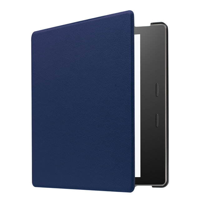 Case2go - E-reader Hoes geschikt voor Kindle Oasis (2019) - Tri-Fold Book Case - Donker Blauw