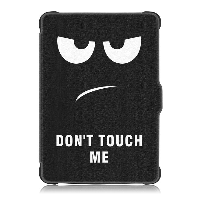 Case2go - E-reader Hoes geschikt voor Kobo Clara HD - Sleepcover - Auto/Wake functie - Magnetische sluiting - Don't Touch Me