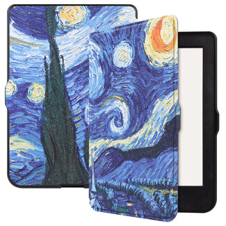 Case2go Case2go - E-reader Hoes geschikt voor Kobo Nia - Sleepcover - Auto/Wake functie - Magnetische sluiting - Sterrenhemel