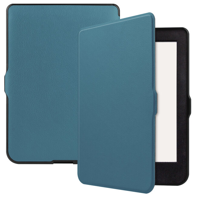 Case2go - E-reader Hoes geschikt voor Kobo Nia - Sleepcover - Auto/Wake functie - Magnetische sluiting - Donker Groen