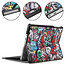 Case2go - Tablet Hoes geschikt voor de Microsoft Surface Go 3 - Tri-Fold Book Case - Graffiti