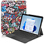 Case2go - Tablet Hoes geschikt voor de Microsoft Surface Go 3 - Tri-Fold Book Case - Graffiti