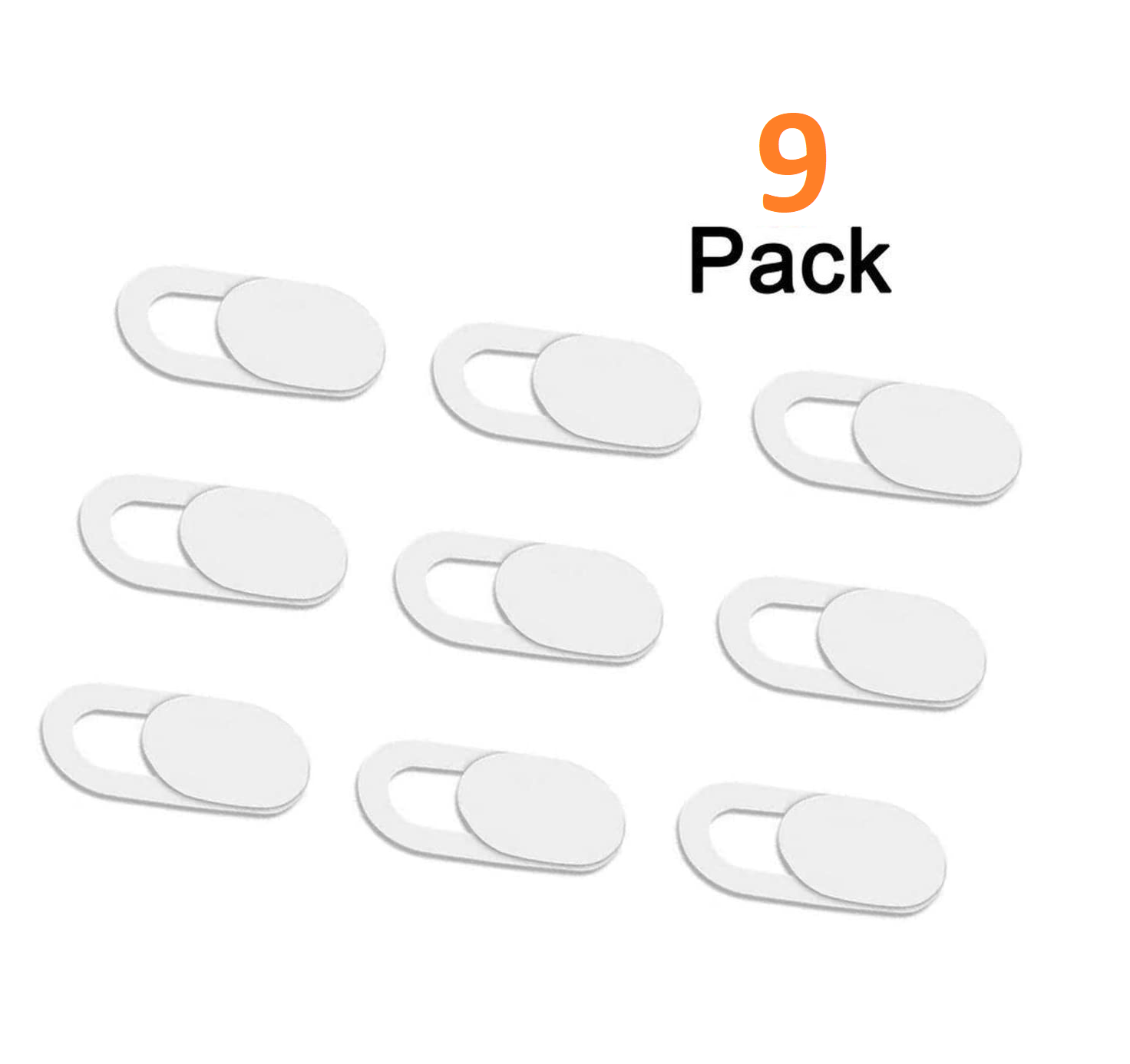 Webcam Cover - Privacy schuifje - Geschikt voor iMac, Laptop en Tablet - Wit - 9 stuks afbeelding