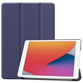 Case2go iPad 2020 hoes - 10.2 inch - Tri-Fold Book Case - Donker Blauw