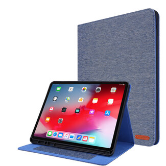 Case2go Case2go - Tablet hoes geschikt voor iPad Pro 2020 - 12.9 Inch - Book Case met Soft TPU houder - Blauw